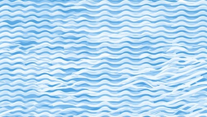 Obraz premium 2D illustrated seamless design featuring blue parallel waves, ideal for UI backdrop