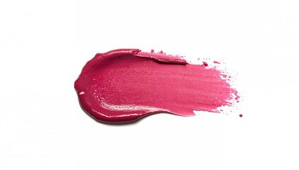 Fototapeta premium Satin finish lipstick in shades of red, pink, and burgundy on a white backdrop