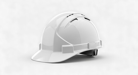 White Hard Hat - Safety and Protection for Construction Workers.