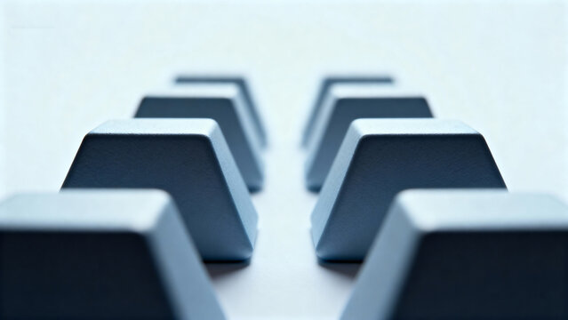 Closeup of Blue Keyboard Keys