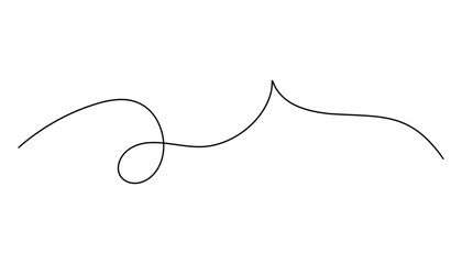Abstract wavy line art design with a continuous flowing curve creating a sense of movement and elegance