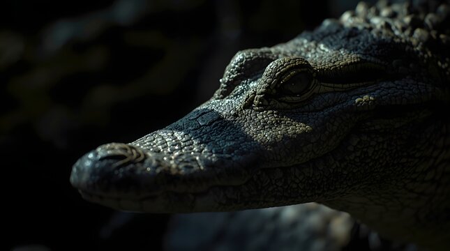 close up of a crocodile