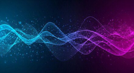 Fototapeta premium Dynamic glowing wave design perfect for modern tech and digital backgrounds adding a futuristic aesthetic