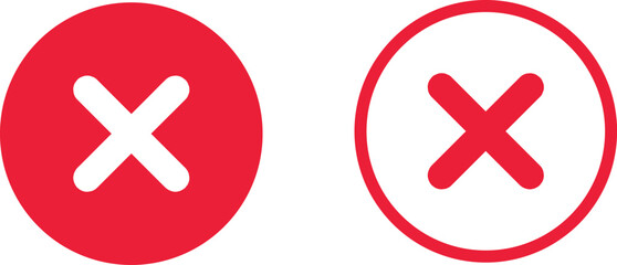 Fototapeta premium Check mark icon set. Check box icon with right and wrong buttons and yes or no checkmark icons in green tick box and red cross. vector illustration .