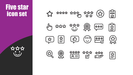 Five star icon set