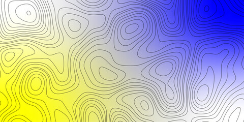 Topography map background. Vector geographic contour map. White background topography contour map with black curve lines.  