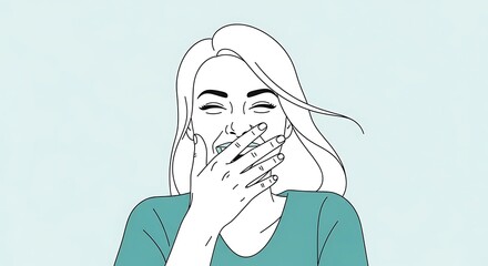 Womans Joyful Laughter - A Moment of Pure Happiness.