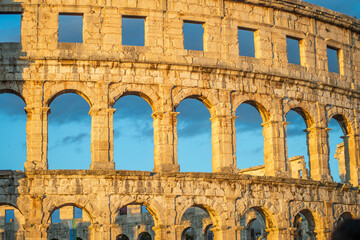 Amphitheater in Pula, Croatia. One of the best preserved ancient Roman arenas