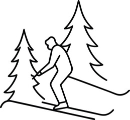 girl skiing on the mountain
