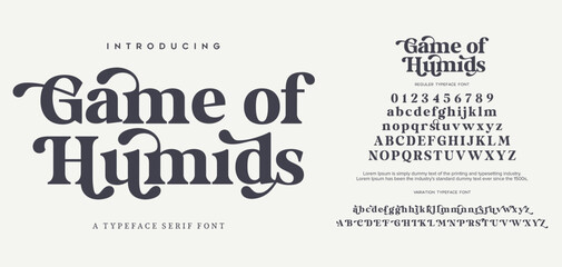 Typography beauty fashion elegant minimalist serif italic fonts decorative wedding vintage retro logos. Minimal luxury font alphabet logo. Vector illustration