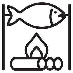 Grilled fish icon