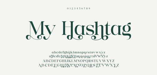 Abstract Fashion font alphabet. Minimal modern urban fonts for logo, brand etc. Typography typeface uppercase lowercase and number. vector illustration