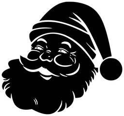 winter illustration holiday silhouette santa logo christmas icon gift outline celebration decoration happy year season claus red merry new shape and vector graphic background