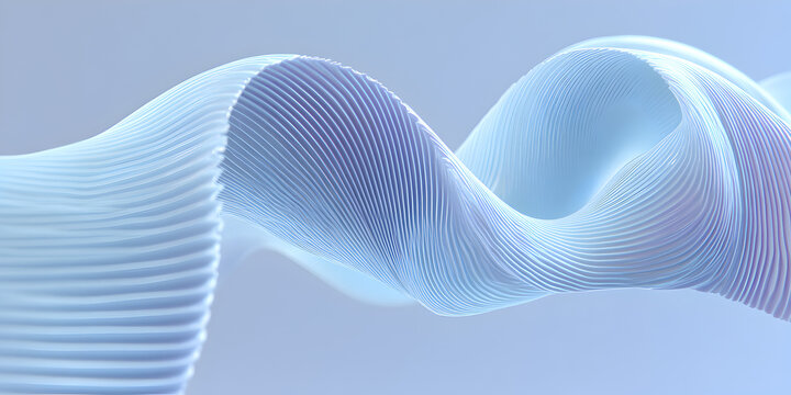 Abstract flowing blue and purple waves creating elegant and modern 3D design for backgrounds and digital art projects - Powered by Adobe