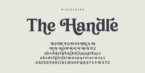 Abstract Fashion font alphabet. Minimal modern urban fonts for logo, brand etc. Typography typeface uppercase lowercase and number. vector illustration