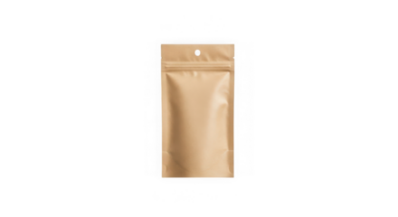 Blank kraft paper ziplock pouch with hang hole, easy to customize.