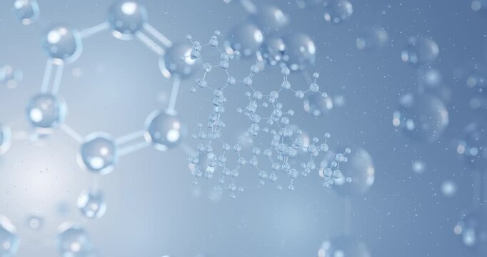 Odalasvir rotating 3D model of antiviral, seamless looped video
