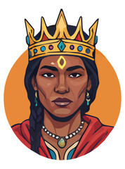 Collection of Ancient Kings, Queens, and Warriors – Colorful Vector Portraits of Historical Royal and Tribal Characters in Traditional Style