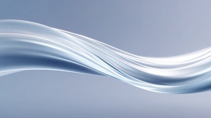 Fototapeta premium Elegant flowing waves in soft blue tones creating a serene and calming visual atmosphere suitable for backgrounds and design projects
