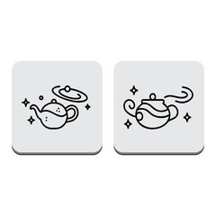 Tea time concept illustration of a modern design style