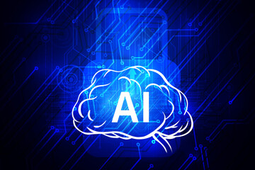 modern technology, internet and networking concept. AI Learning and Artificial Intelligence Concept.