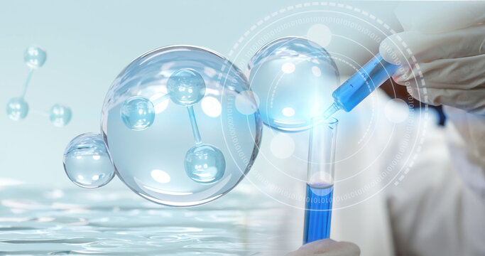 Scientific Experiment with Molecules and Liquid