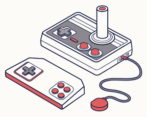 Retro gaming controllers for nostalgic video games