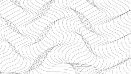 Wavy line pattern vector illustration with undulating parallel curves creating a dynamic visual effect