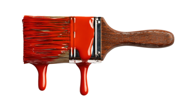 Red paint dripping from a paintbrush (4)