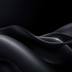 Abstract Black Luxury Waves Background
