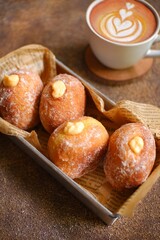 bomboloni and coffee
