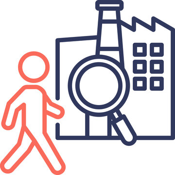 Gemba Walk Dual Tone Icon