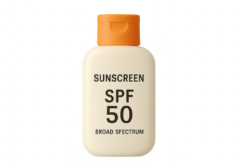 Sunscreen bottle with spf 50 broad spectrum protection