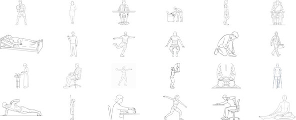 Obraz premium Diverse array of abstract geometric shapes and symbols