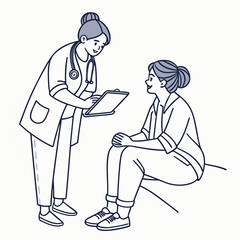 Doctor consulting with patient