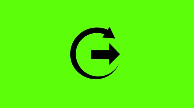 Logout icon on a transparent background. Circle arrow icon design logout exit animation representing logout action symbol
