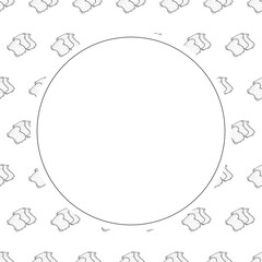 Hand Drawn Bread circle frame background