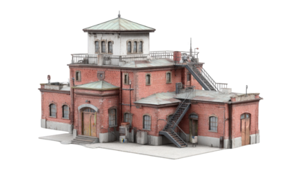 Detailed model of a multi-story building