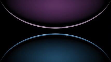 Abstract Purple and Blue Arcs on Black Background image photo