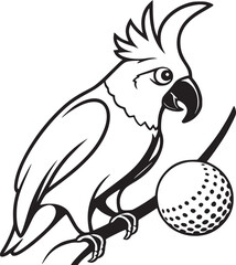 Detailed illustration of a proud rooster in black and white with vibrant color accents
