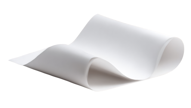 White flexible sheet material