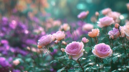 Beautiful roses in a garden setting.