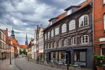 Street in Luneburg downtown, Germany