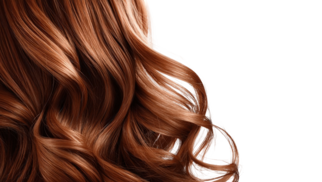 Close-up of wavy auburn hair (2)