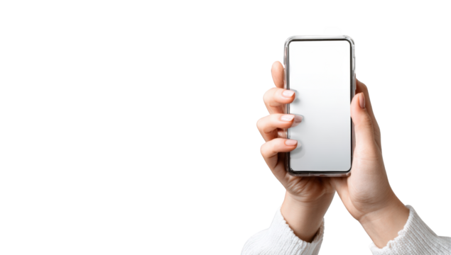 Smartphone held by hands