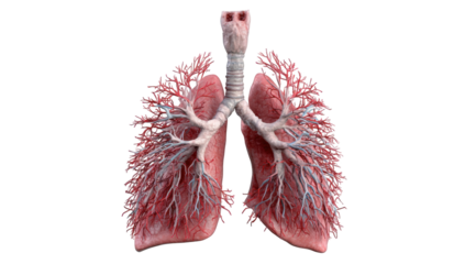 Detailed anatomical illustration of human lungs (1)
