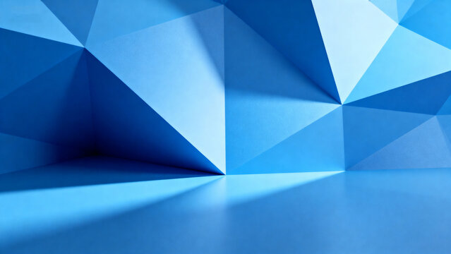 Blue geometric abstract pattern - Powered by Adobe