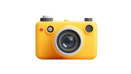 3D rendered yellow camera