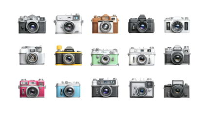 Variety of vintage-style cameras