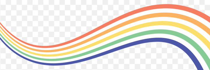 Vintage retro style vector lines, rainbow wavy stripes